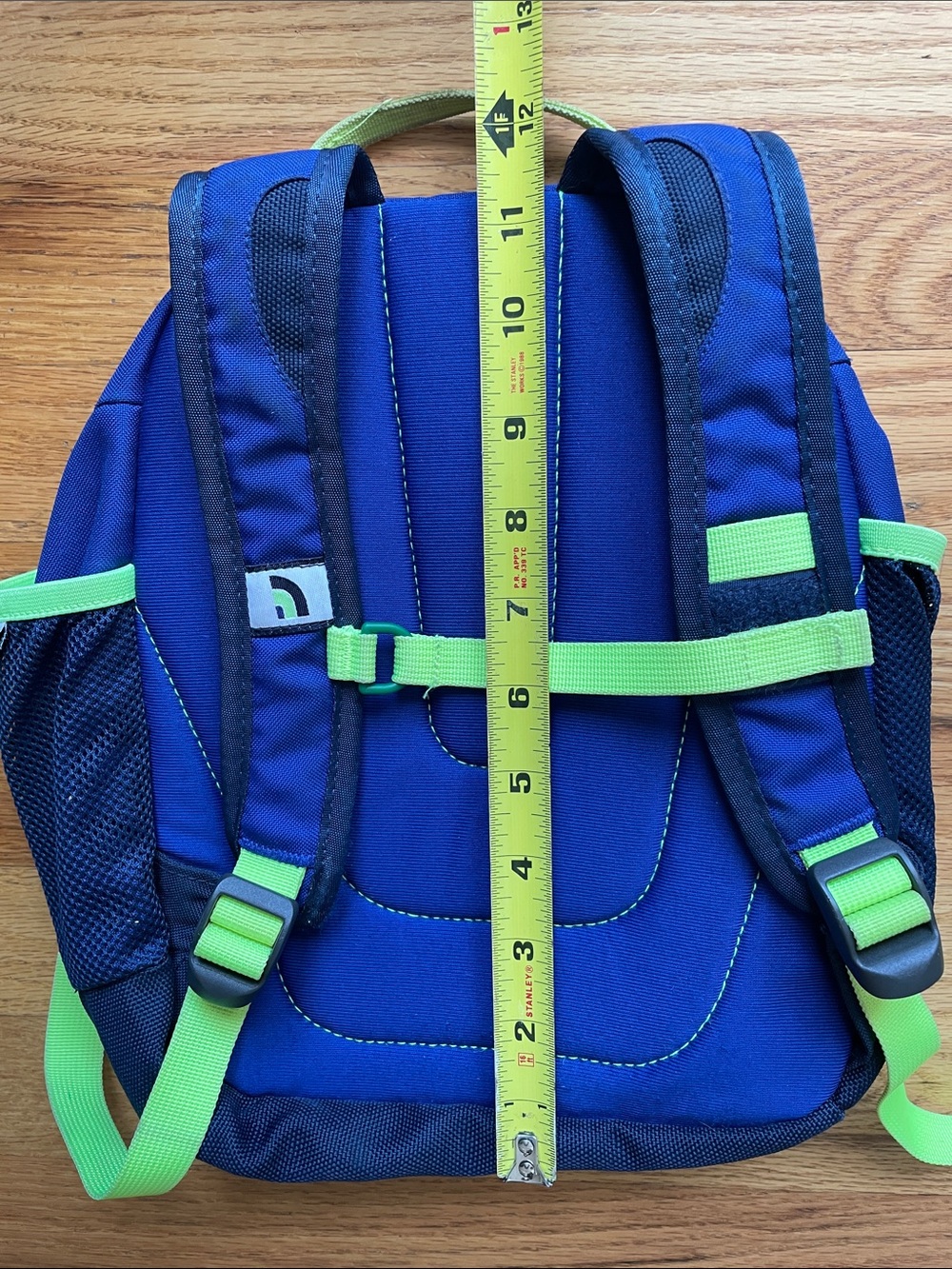 The North Face Kids Sprout Backpack in Blue and Lime - Picture 4 of 16